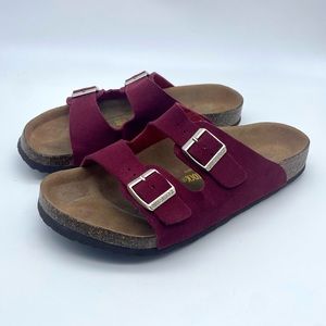 Birkenstocks Burgundy Arizona Strap Sandel 40 9/9.5 USA